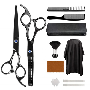 Ciseaux de coupe de cheveux en acier inoxydable, 5 pièces, échantillon gratuit - Product Image 1