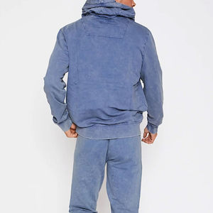 2026 Sweat à capuche zippé personnalisé, 100% Coton, uni, effet vieilli, délavé à l'acide, coupe courte, pour l'hiver, ODM - Product Image 4