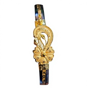22K <b>Solid</b> <b>Gold</b> <b>Bangle</b> for Women Authentic Yellow <b>Gold</b> Floral Filigree Bracelet Handcrafted Indian Jewelry Fine <b>Gold</b> Gift - Product Image 1