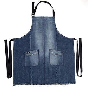 Delantal de Mezclilla con Doble Bolsillo, Estilo Clásico, Lavable a Máquina, para Cocinar y Uso Diario - Product Image 1