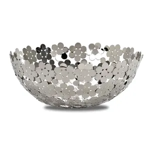 ชามเสิร์ฟโลหะทันสมัยลายดอกไม้ ทนทาน ใช้สำหรับงานปาร์ตี้ - Product Image 2