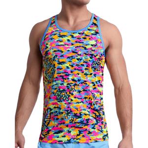 Nueva colección de verano, camiseta sin mangas con estampado de sublimación para hombre, ropa de gimnasio transpirable, chaleco de diseño a todo Color vibrante, Ideal para ropa deportiva - Product Image 1