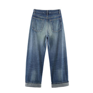 Jeans en denim délavé style hip-hop personnalisé pour hommes, coupe ample et déchirée, pantalon en jean tendance, prix d'usine en gros - Product Image 1