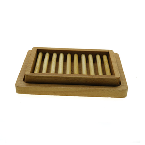 Wholesale Bamboo Wood Soap <b>Drainer</b> Shower Box <b>Plate</b> Dish Eco-friendly Wooden Soap Dish for Bathroom - Product Image 2
