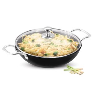 Casserole en fonte de qualité supérieure 22 cm, série Nitrile, revêtement antiadhésif, design élégant et durable pour faire sauter et réduire les aliments - Product Image 4
