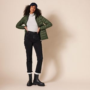 Women's Hooded Puffer Jacket Heavy Winter <b>Bubble</b> <b>Coat</b> with Embroidered Logo for Fashion Clothing Brands Wholesale - Product Image 2