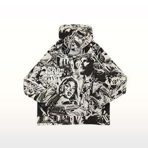 Sudadera con Capucha Extra Grande de Doble Capa de Forro Polar de Poliéster/Algodón, Ligera, Transpirable, Antiarrugas y Ecológica de Alta Calidad para Hombre - Product Image 2