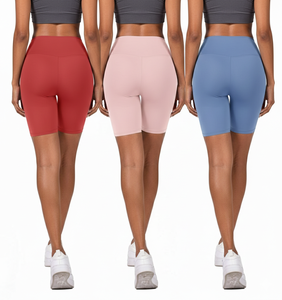 กางเกงขาสั้นออกกำลังกายสำหรับผู้หญิงเอวสูงระบายอากาศได้ดีพร้อมกางเกงขาสั้นโยคะพิมพ์ลายแบบถ่ายเทความร้อนกางเกงขาสั้นกีฬาพร้อมกางเกงขาสั้นออกกำลังกายแบบยืดได้สี่ทิศทาง - Product Image 4