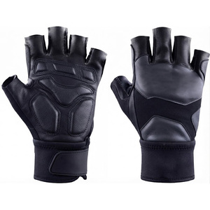 <b>Half</b> Finger Lightweight Gym Gloves PU Leather for Closure Adjustable Wrist Strap Non <b>Slip</b> Breathable Hand Grips Fitness - Product Image 6