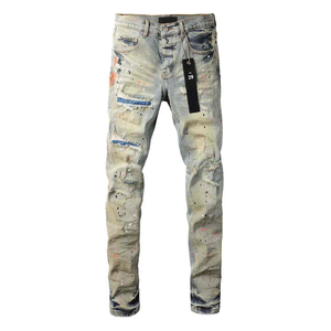 BEST ROCK INTERNATIONAL Nuevos Jeans Rectos de Corte Slim para Hombre 2025, Cintura Media, Estilo Urbano, 100% Algodón - Product Image 5