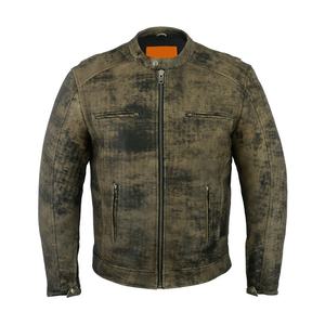 Protection-Biker Material de alta calidad Precio al por mayor Transpirable Estilo vintage Hombres 100% Chaquetas de motocicleta de cuero de vaca - Product Image 1