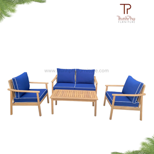 Avani Sofa <b>Set</b> 2 seater <b>bench</b> Eco-friendly Outdoor Furniture Garden Acacia Wood Sofa <b>Set</b> Cushions Foldable for Hotels Villas - Product Image 6