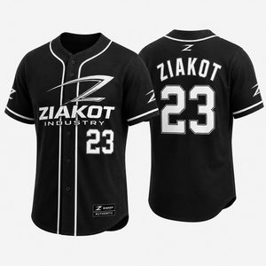 ZIAKOT เสื้อเบสบอลผู้ชายลายทางสีขาวสีแดง 23 พิมพ์ลายระบายอากาศได้ดีทรงปกติแขนสั้นชุดกีฬา - Product Image 3