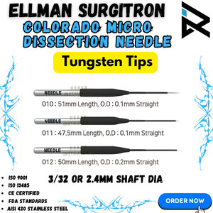Aiguilles de micro-dissection Colorado, 3 pièces, couleur rouge, pointes droites en tungstène, réutilisables, fabriquées par Rsasa Instruments Factory Rate - Product Image 6