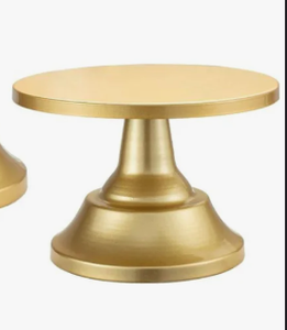 ฐานวางเค้กโลหะสีทองคุณภาพพรีเมียมสำหรับงานแต่งงานและงานเลี้ยง - Product Image 5