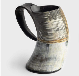 Jarra de cuerno artesanal de buena calidad para beber, disponible al mejor precio al por mayor, con logotipo personalizable. - Product Image 3
