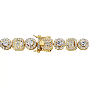Fashion Emerald Cut Moissanite Tennis <b>Necklace</b> Luxury Sparkling Chain Jewelry for Men Women Wedding Party Gift - Product Image 4