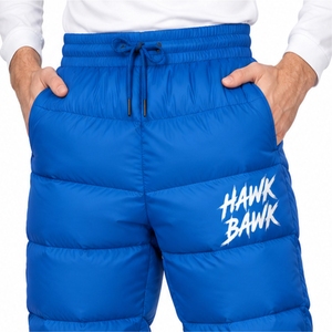 Men Padded Puffer <b>Trouser</b> Casual Pants Quilted Design Full Length Padded Style Winter <b>Elastic</b> <b>Waist</b> Drawstring Windproof <b>Trouser</b> - Product Image 4