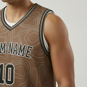 Uniforme de Baloncesto sin Mangas Personalizado de Alta Calidad y Transpirable, 100% Poliéster, Último Estilo, Nombre del Equipo, Color Personalizado - Product Image 2