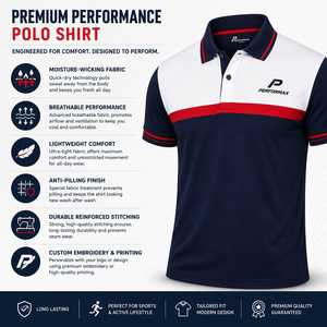 Camisetas de Golf para Hombre al por Mayor con Impresión por Transferencia de Calor, Logotipo Personalizado, Tejido Antiarrugas, 100% Poliéster, Manga Corta - Product Image 5