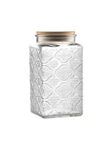 Frasco de vidrio transparente con tapa de madera para una fácil identificación de los alimentos almacenados y una mejor organización de la cocina - Product Image 6