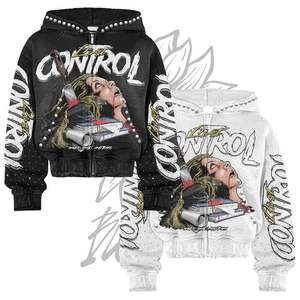 Sudadera con Capucha de Alta Calidad para Hombre, Estilo Casual, Lavado Ácido, Corte Regular, 350 g/m², 100% Algodón, para Invierno, con Logotipo Personalizado - Product Image 4