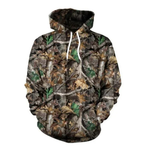 Sudadera con Capucha de Camuflaje para Hombre, Tejido de Poliéster con Patrón Forestal, Estilo Outdoor Unisex, Transpirable - Product Image 4