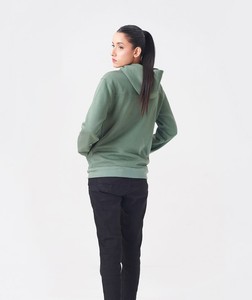 Sudadera con capucha verde para mujer, corte regular, forro polar, informal, para otoño - Product Image 5
