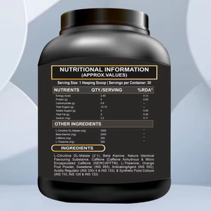Fabricación de Polvo de Nutrición Deportiva Personalizado OEM ODM con L-Citrulina, DL-Malato, Beta-Alanina, Cafeína y L-Teanina - Product Image 4