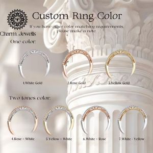 Charm Jewells Bague de fiançailles pour femme en argent plaqué or rose avec moissanite taille coussin, sertissage à griffes classique, certifiée IGI 3 - Product Image 5