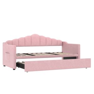 Divano letto imbottito singolo regolabile in altezza con letto estraibile e porta di ricarica USB Type-C - Letti imbottiti resistenti - Product Image 6