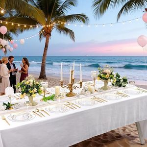 ชุดภาชนะใสสำหรับรับประทานอาหาร 180 ชิ้น ทนทาน พร้อมช้อนส้อมสีทองและสีเงิน สำหรับงานแต่งงานและงานปาร์ตี้ - Product Image 6