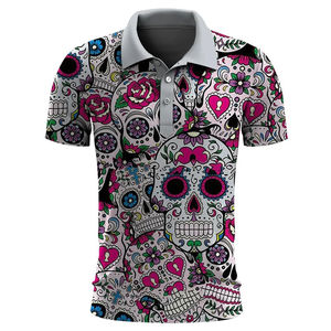 เสื้อโปโลแขนสั้นลำลองสำหรับผู้ชาย ระบายอากาศได้ดี ลายพิมพ์แบบทึบด้วยเทคนิคการพิมพ์แบบซับลิเมชั่น - Product Image 5