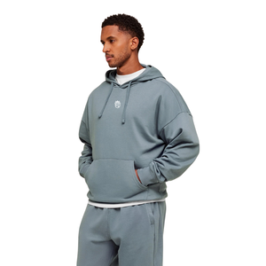 Sweat-shirt à capuche oversize pour homme, motif bleu fer, en molleton épais, coupe décontractée, style streetwear - Product Image 4