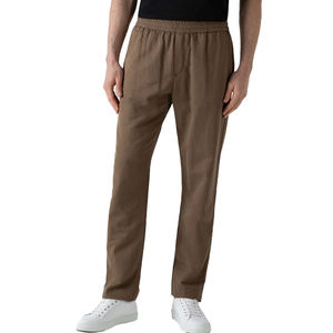 Pantalones informales de alta calidad para hombre, botón con cierre de mosca, tela Oxford recta, 100% algodón, ligero, ecológico, OEM personalizado - Product Image 2