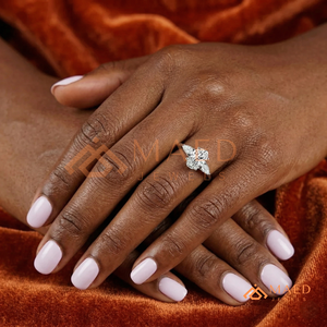 Anillo de Moissanita Plateado con Corte de Pera, Elegante Joyería de Compromiso para Mujer, Anillo de Moda de Lujo, Estilo NYC, Regalo - Product Image 4