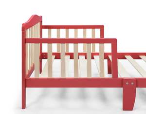 Certified Natural Wooden <b>Toddler</b> <b>Bed</b> Low Floor Design Two <b>Side</b> Safety <b>Rails</b> <b>for</b> Kids Durable <b>for</b> Bedroom Living Room Apartment - Product Image 5