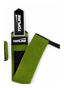 Bandes de soutien pour poignets Topline, vertes, en polyester, avec fermeture à boucle réglable, pour la musculation et l'haltérophilie - Product Image 3