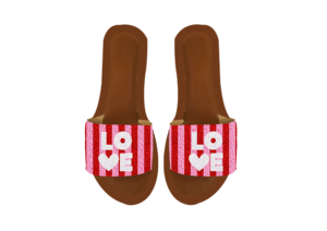 Eye Beaded Open Toe Breathable for Fashion Party Indoor Design Trendy designs <b>slippers</b> - Product Image 6