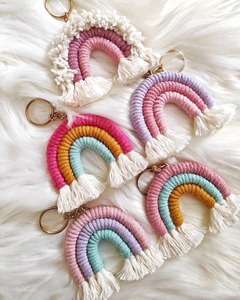 Trendy Rainbow Shape Keychain For Kids Accessories And School Bag Styling Decorative Objects Handcrafted From India - Product Image 1