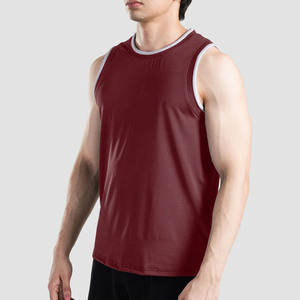Camiseta sin mangas personalizada al por mayor para hombre, estilo muscle fit, color gris jaspeado, suave y transpirable, para entrenamiento físico. - Product Image 3