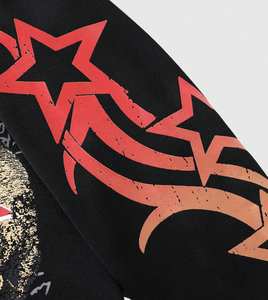 Sudadera con Capucha Personalizada para Hombre, Estilo Vintage con Estampado de Calavera, Tejido French Terry, Hombros Caídos, Cordón Ajustable, Ropa Casual Urbana de Alta Calidad - Product Image 4