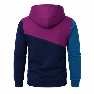 Men's Color Blocking Hooded Sweatshirt Regular Fit Casual Knitted Long <b>Sleeve</b> Blue Yellow <b>White</b> Hoodie Autumn Wear - Product Image 4