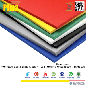 Panneaux décoratifs ignifuges en mousse PVC WPC de couleur personnalisée, épaisseur 5 mm, densité 0,6 g/cm³, pour publicité extérieure Living Pima - Product Image 5
