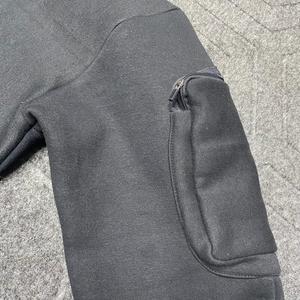 Dual Texture <b>Sherpa</b> Patch Hoodie-Sleeve Pocket Design - Product Image 3