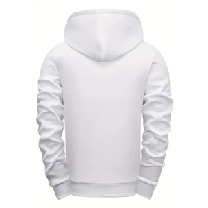 เสื้อฮู้ดซิปผู้ชาย สีพื้น แขนยาว สวมใส่สบาย ทรงปกติ เหมาะสำหรับฤดูใบไม้ร่วง ระบายอากาศได้ดี ผ้าเฟรนช์เทอร์รี่ถัก รุ่น 2027 - Product Image 4