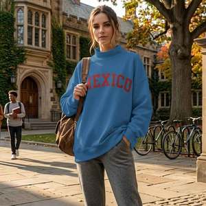 Cozy Fit <b>Drop</b> Shoulder Mock Neck Sweatshirt Premium Comfort Oversized Mock Neck Sweatshirt Everyday Streetwear Oversize - Product Image 1