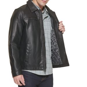 Micah Corporation Men’s <b>Gothic</b> Multi-Zipper Black Faux Leather Biker <b>Jacket</b> - Slim Fit Punk Rock Slim Outwear - Product Image 2