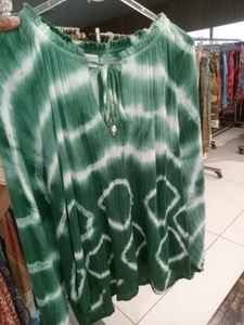 Chemisier Tunique Décontracté en Coton Respirant à Motif Étoiles Vintage Dégradé Ombré, Manches Longues, Boutonné, Col Rabattu - Product Image 2