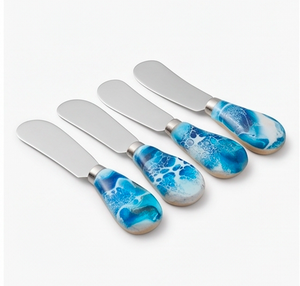 Ensemble de couverts avec manche en marbre, épandeur à fromage, ustensiles de cuisine de haute qualité, essentiels pour la maison et la cuisine - Product Image 1